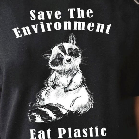 Save The Environment Eat Plastic T-shirt - Picture 2 of 3